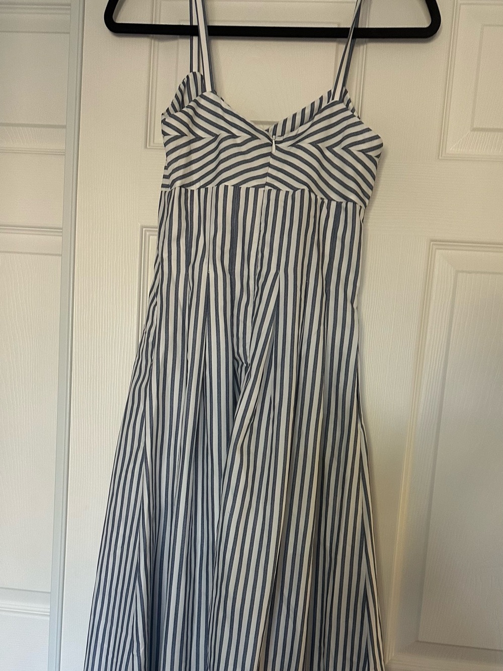 Altar'd State Navy and White Strapless Maxi Dress